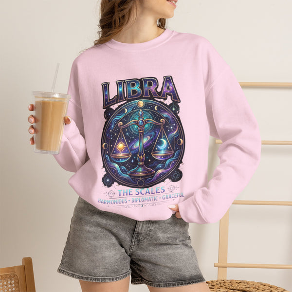 Libra Scales astrology sweatshirt | Zodiac sign graphic crewneck