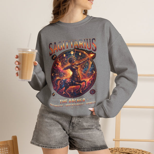 Sagittarius Archer Zodiac Crewneck Sweatshirt | Astrology Sign Pullover
