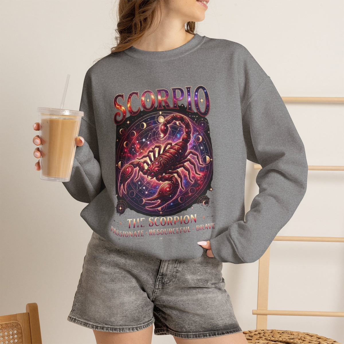 Scorpio Zodiac Scorpion Graphic Sweatshirt | Astrology Crewneck