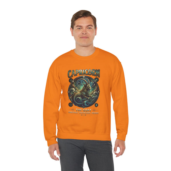 Capricorn Zodiac Goat Crewneck Sweatshirt | Astrology Horoscope Design