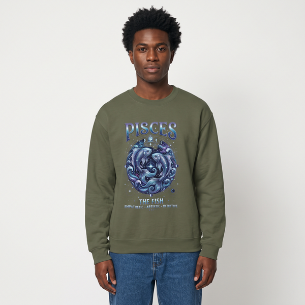 Pisces Zodiac Fish sweatshirt | Astrological Sign, Water Element, March April Birthday